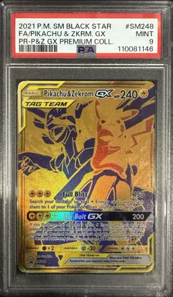Pokemon Sun Moon - Pikachu & Zekrom GX SM248 Black Star Promo - PSA 9 - Image 1