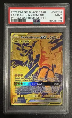 Pokemon Sun Moon - Pikachu & Zekrom GX SM248 Black Star Promo - PSA 9 - Image 3