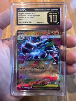 🔥🔥 CGC 10 Pristine Mega Charizard ex RR 013/080 M2 Inferno X Japanese Pokemon - Image 1