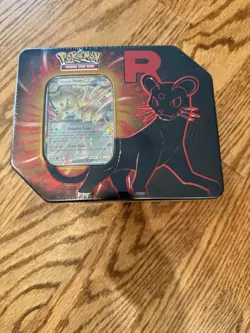 Pokemon TCG Team Rockets Persian EX Tin W/ 5 Booster Packs - Image 1