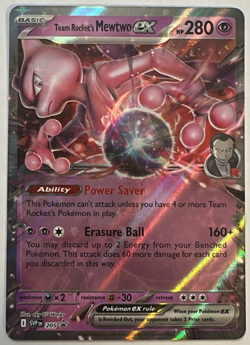 Pokemon TCG: Team Rocket's Mewtwo ex 205 Destined Rivals Promo - Image 1