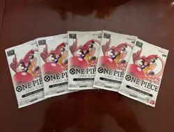 SEALED One Piece Card Game Round1 Promo Pack English Lot of 5 Packs IN HAND - Image 1