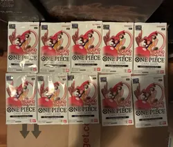One Piece x ROUND1 Promo Pack Lot 10x USA ENGLISH Sealed Random Packs - Image 1