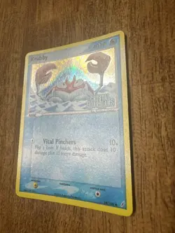 Vintage 2006 Pokemon Krabby 54/100 EX CRYSTAL GUARDIANS Reverse Holo LP - Image 2