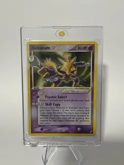 Pokemon TCG Alakazam Gold Star Holo #99/100 EX Crystal Guardians LP - MP Swirl🍥 - Image 1