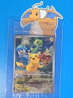 Pokemon Pikachu TCG Black Star Promo SVP027 Holo Card Sealed, SVP Paldea Evolved - Image 1