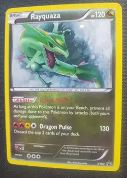 Rayquaza XY64 XY Holo Black Star Promo Vintage Rare Pokemon Card LP Condition - Image 1