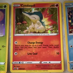 Pokemon TCG - Cosmos Holo Black Star Promo Set: Rowlet, Cyndaquil & Oshawott NM+ - Image 3