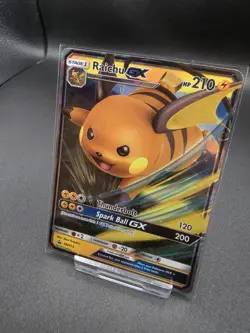 Pokemon TCG Raichu GX SM213 Black Star Promo Card Near Mint Condition Genuine - Image 2