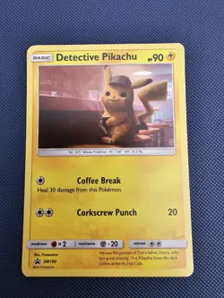 Pokemon TCG Detective Pikachu SM190 Black Star Promo Holo NM #2 - Image 1