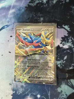 Zacian ex SVP 198 Black Star Promo Holo Pokemon Card NM - Image 1