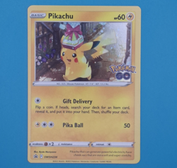 Pokemon TCG: Pikachu SWSH234 Pokemon GO Holo Black Star Promo Card - Image 1