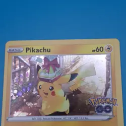 Pokemon TCG: Pikachu SWSH234 Pokemon GO Holo Black Star Promo Card - Image 4