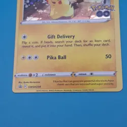 Pokemon TCG: Pikachu SWSH234 Pokemon GO Holo Black Star Promo Card - Image 5