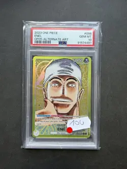 One Piece Enel OP05-098 Alternate Art Leader PSA 10 GEM MT English Graded Slab - Image 1