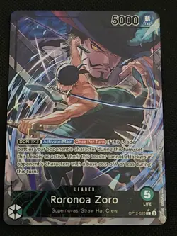 Roronoa Zoro OP12-020 Alternate Art Leader One Piece TCG Card Holo English NM - Image 1