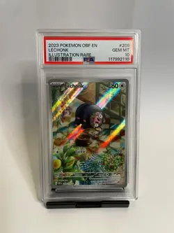 Pokemon Lechonk 209/197 Obsidian Flames Illustration Rare Graded PSA 10 Gem Mint - Image 1
