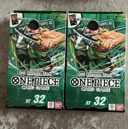 2 x One Piece Card Game TCG ST-32 Green Roronoa Zoro Starter Deck SEALED ST32 - Image 1