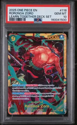 Roronoa Zoro OP06-118 Learn Together Deck Set One Piece PSA 10 SEC LOW POP (53)! - Image 1