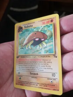 Kabuto 1st Edition 50/62 - Common - Fossil Set - LP - US Seller - Pokemon - Image 2