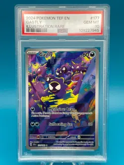 PSA 10 Gastly Illustration Rare 177/162 - 2024 Pokemon Sv05: Temporal Forces - Image 1