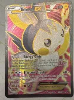 Pokemon TCG Emolga EX 143/146 XY Ultra Rare Full Art Holo English 2014 - Image 1