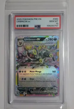 2025 POKEMON PRE EN-PRISMATIC EVOLUTIONS #060 UMBREON ex PSA 10 - Image 1