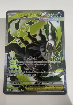 Mega Darkrai EX 101/084 Breakpoint Secret Rare Full Art Holo Pokemon TCG - Image 1