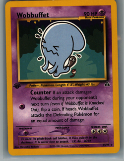 Pokemon TCG Neo Discovery WOTC Wobbuffet 1st Edition - Image 1