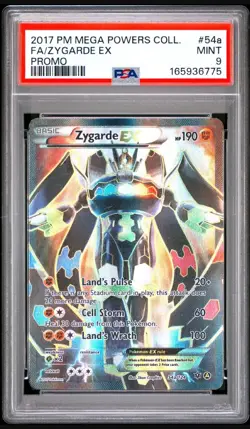 2017 POKEMON MEGA POWER COLLECTION ZYGARDE EX 54a/124 FULL ART PROMO HOLO PSA 9 - Image 1