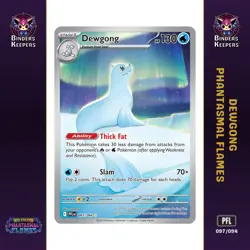 Pokemon Dewgong 097/094 Phantasmal Flames Illustration Rare Holo EN M/NM - Image 1
