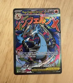 S#0050 Pokemon TCG Mega Charizard X EX 023 Me: Mega Evolution Promo Holo EN 360 - Image 1