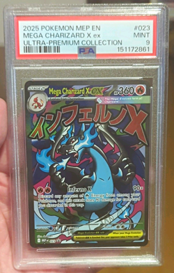 Pokemon TCG Mega Charizard X ex Me: Mega Evolution Promo Holo #023 PSA 9 - Image 1