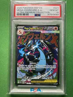 Pokemon Mega Charizard X ex 023 Me: Mega Evolution Promo Holo PSA GEM MINT 10 - Image 1