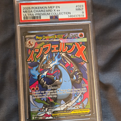 Pokemon TCG Mega Charizard X ex 023 Me Mega Evolution Promo Holo English PSA 9 - Image 1