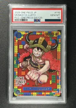 PSA 10 One Piece CCG Monkey D. Luffy ONE PIECE DAY'25 #110 JP 2025 9000/7 - Image 1