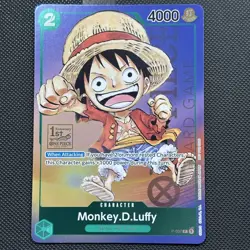Monkey D. Luffy P-037 One Piece Promo Card TCG 1st Anniversary Stamped - LP - Image 1