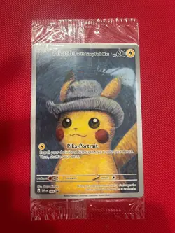 Pokemon Pikachu with Grey Felt Hat SVP 085 Van Gogh Promo Factory Sealed - Image 5