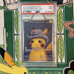 PSA 9 Pikachu with Grey Felt Hat 085 Promo Pokemon Card TCG Van Gogh 2023 MINT - Image 5