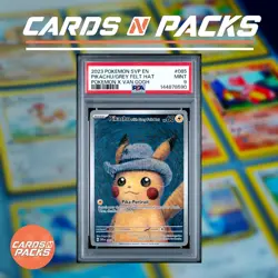 Pokemon Card Pikachu with Grey Felt Hat 85 X VAN GOGH EN Holo PSA 9 - Image 1