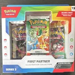 Pokemon TCG First Partner Illustration Collection Series 3 - 3 Packs - Image 1