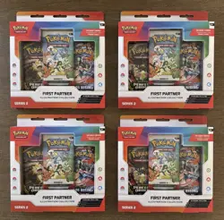 Pokemon TCG First Partner Illustration Collection Series 2. Lot of 4 Boxes - Image 1