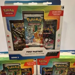 Pokemon First Partner Illustration Collection Series 3 Lot 3 Boxes + 3 Promos - Image 2