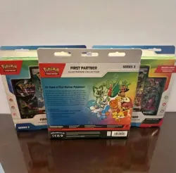 Pokemon First Partner Illustration Collection Series 3 Lot 3 Boxes + 3 Promos - Image 4