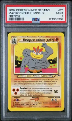 Pokemon TCG Light Machamp 25/105 Neo Destiny Psa9 French Mackogneur + Azumarill - Image 1