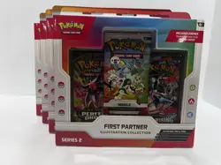 Lot Of 4 Pokemon First Partner Illustration Collection Series 2 Sealed - Image 1
