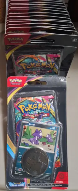 Pokemon TCG: Blister Chaos Rising - Cosmos Toxel Promo/Coin Sealed Lot Of (20) - Image 1