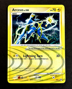 2009 Pokemon ARCEUS LV. 100 Arceus Set COSMOS HOLO Rare Platinum Card AR6 SWIRL - Image 1