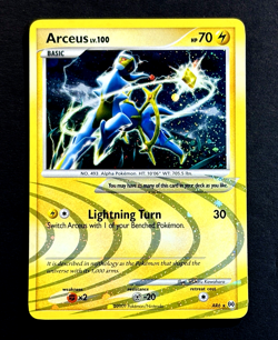 2009 Pokemon ARCEUS LV. 100 Arceus Set COSMOS HOLO Rare Platinum Card AR6 SWIRL - Image 2