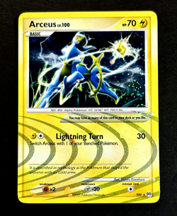 2009 Pokemon ARCEUS LV. 100 Arceus Set COSMOS HOLO Rare Platinum Card AR6 SWIRL - Image 3